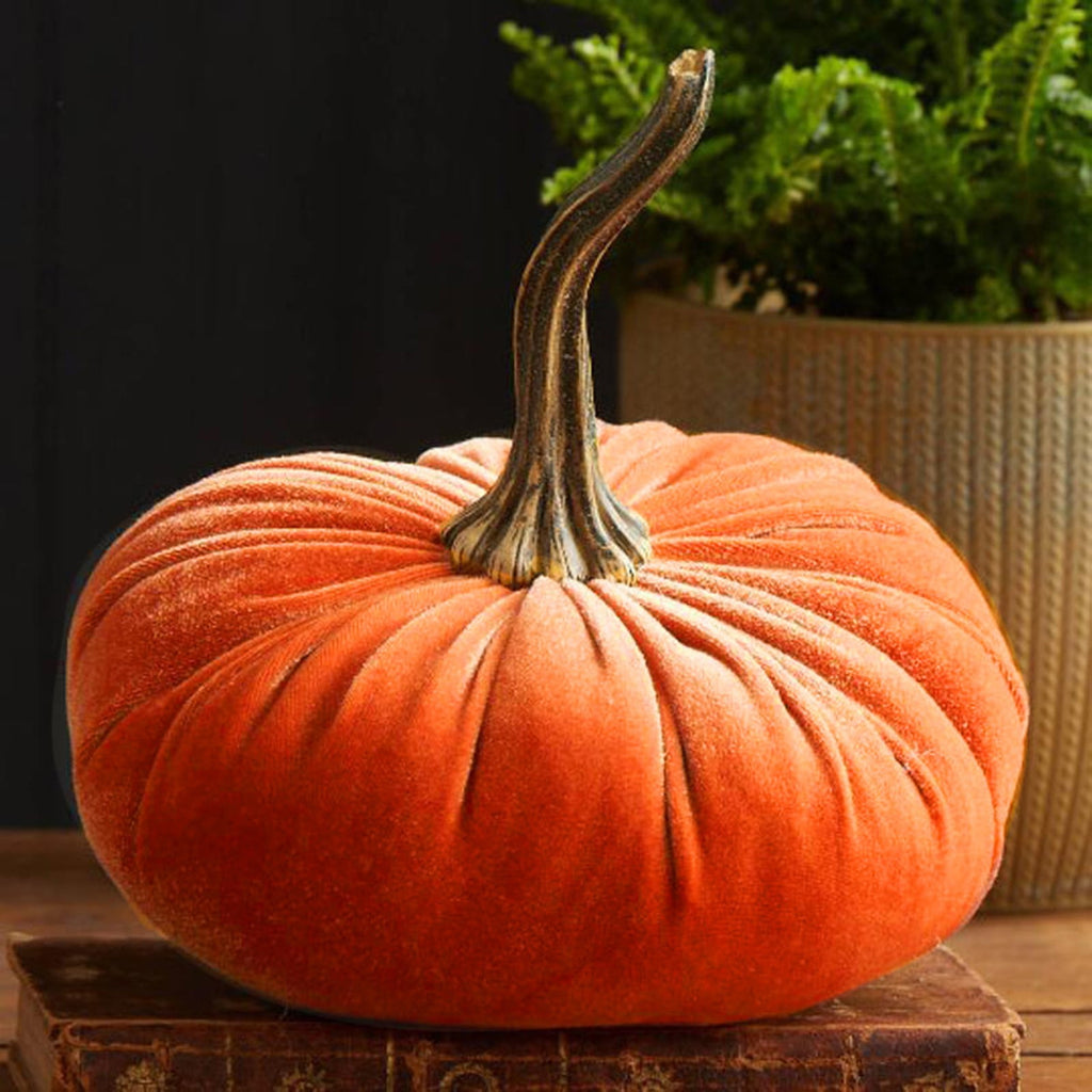 ESULOMP Halloween Decorations Thanksgivings Pumpkins 1 pc Velvet Pumpkins Decor Super Soft Stuffed with Exquisite