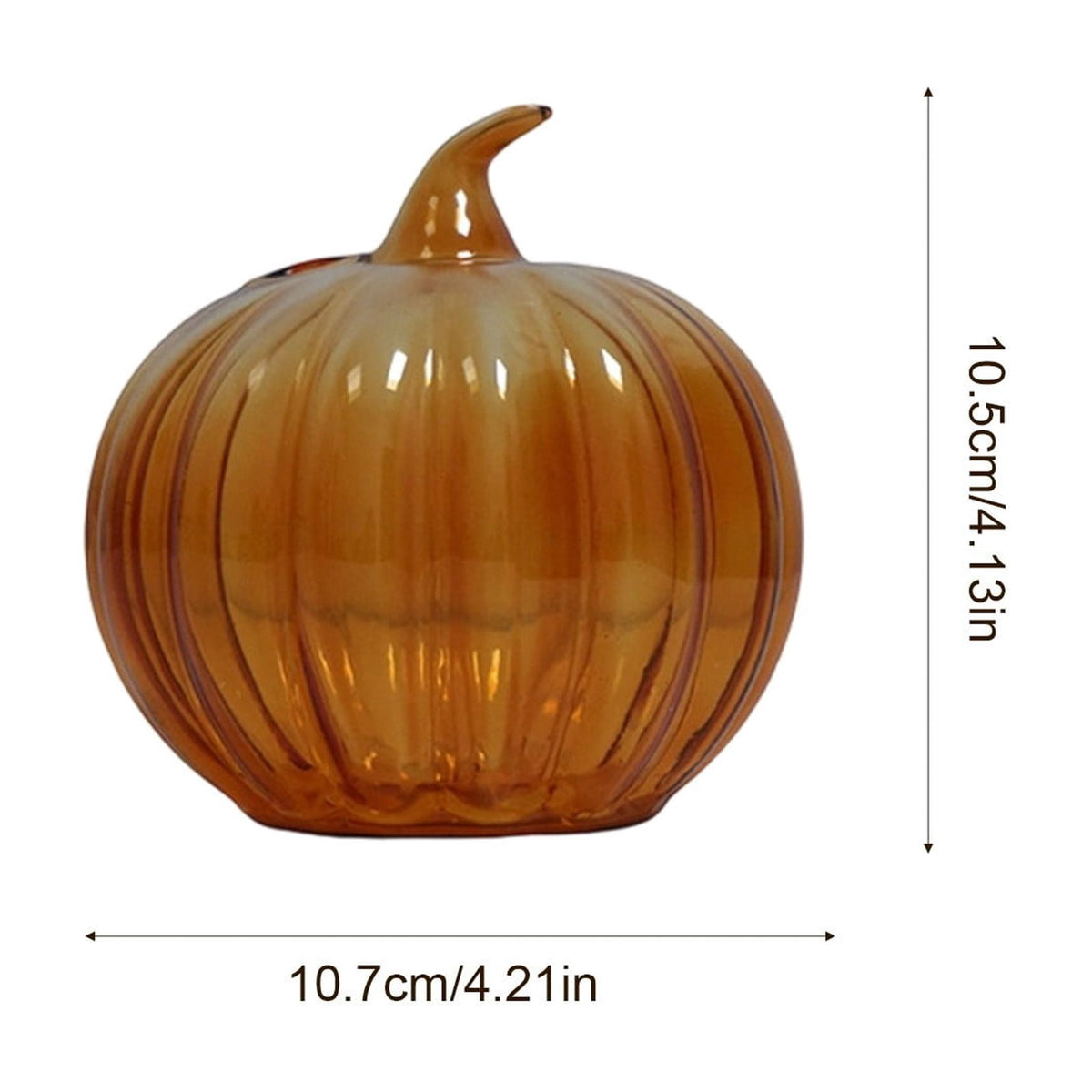 SLYNSHome Striped Glass Pumpkin Shaped Vase, Mini Hydroponic Flower Container,Clear Decorative Pumpkin Glass Centerpiece For Fall Thanksgiving Indoor Tabletop Home Decor