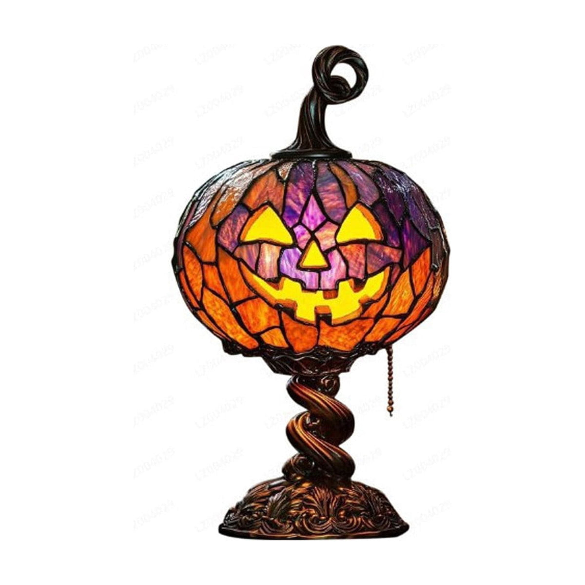 Halloween Pumpkin Night Light With Witch Hat Acrylic LED Tabletop Ornament, Spooky Glowing Figurine for Home Party Bedroom Holiday Decoration