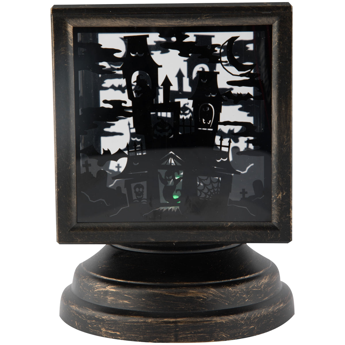 CubeXCube Halloween Lightshow Illuminations Haunted House Scene (Green) - Indoor/Outdoor Holiday Lighting