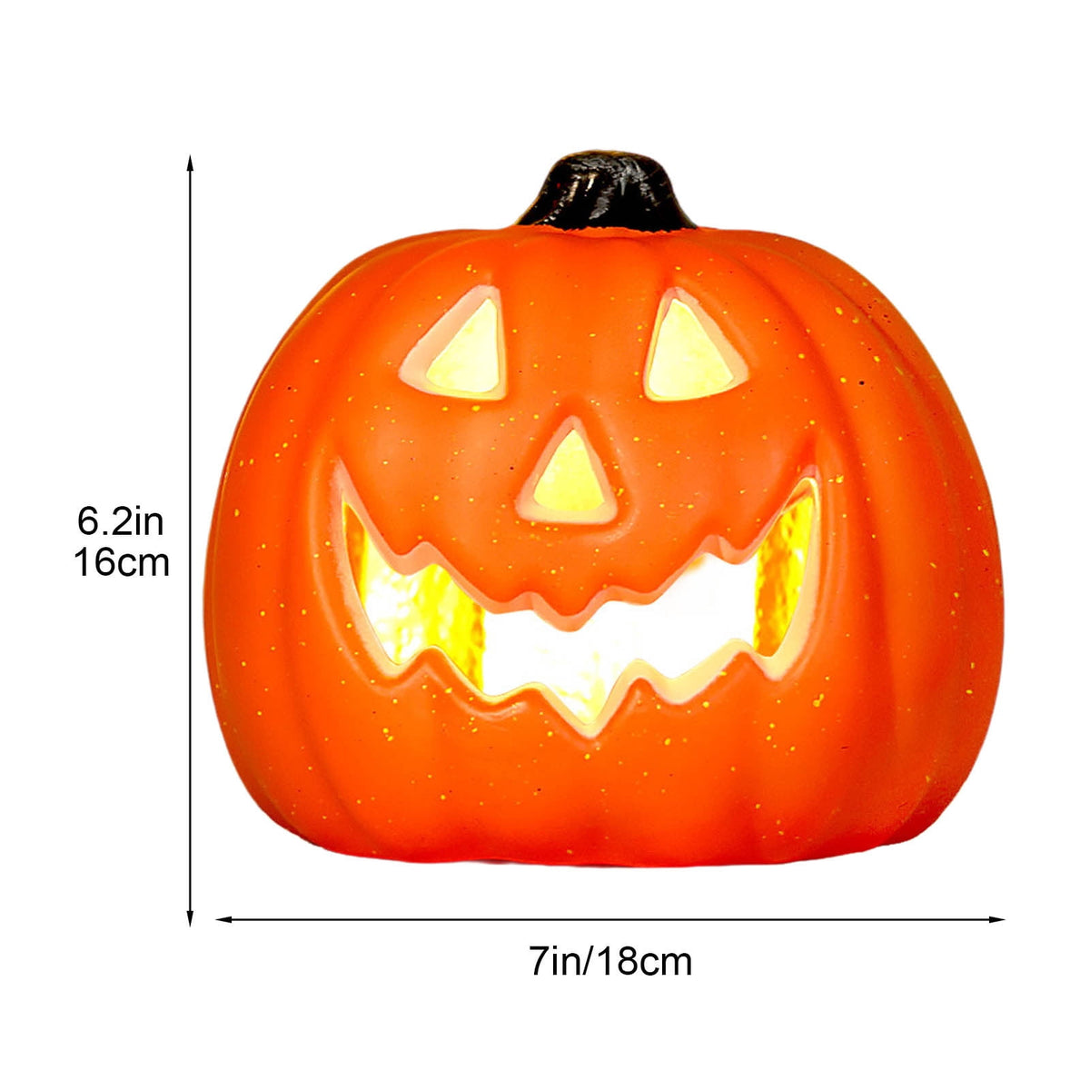 SRUILUO Halloween Light up Jack-O-Lantern, Fall Thanksgiving Pumpkin Light Decorations, Pumpkin Prop with LED Light, Halloween Tabletop Decorations Props for Indoor Outdoor Decor (No Battery)
