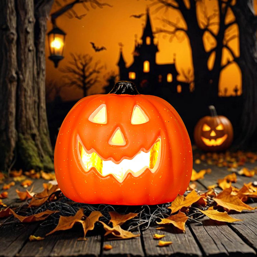 KMMYS Halloween Pumpkin Lantern, LED Light, Realistic Decoration, Versatile Halloween Prop, Perfect for Home Decor and Photography, Halloween Pumpkin Blow Molded Lantern