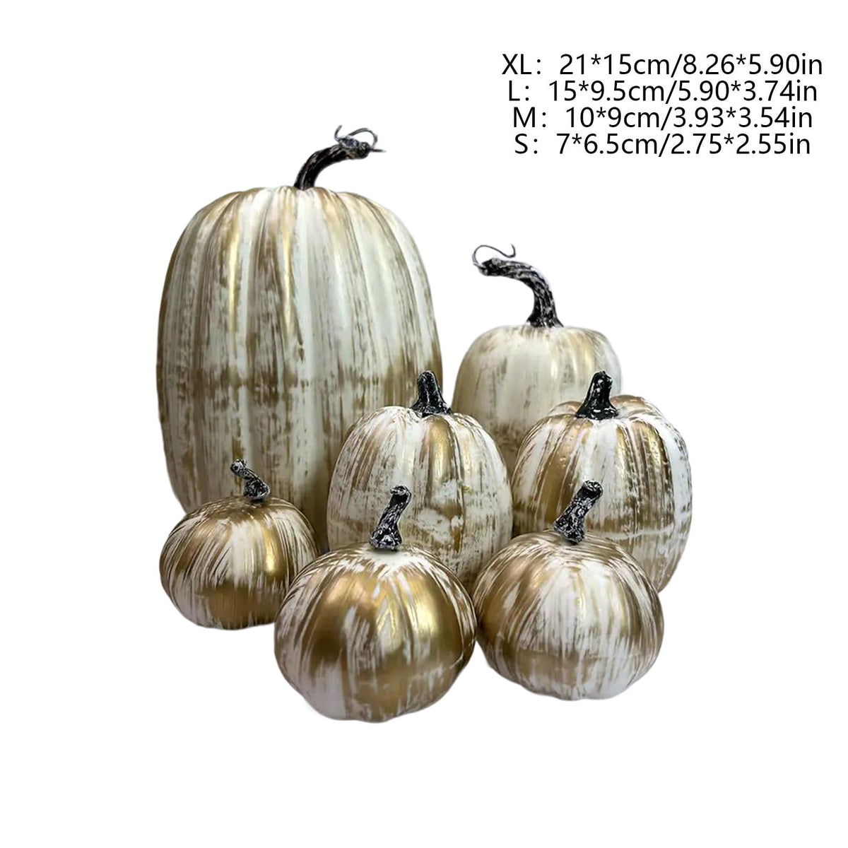 Fall+Decorations,Outdoor Pumpkins for Porch,7pcs Halloween Decorative Pumpkin Model Realistic Looking Simulation Ornament Good For Party Decorations Display(Orange 7pcs/Set 8"-3")