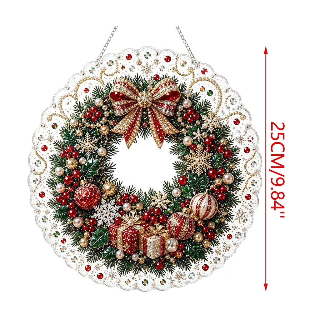 JWZZYD DIY Christmas Pearl Painting Art Kit with Frame, 9.8" Christmas Pearl Beads Art Craft Set, Gemstone Dots Beads for Holiday Christmas Wall Decor, Decoration Gift(Reindeer)