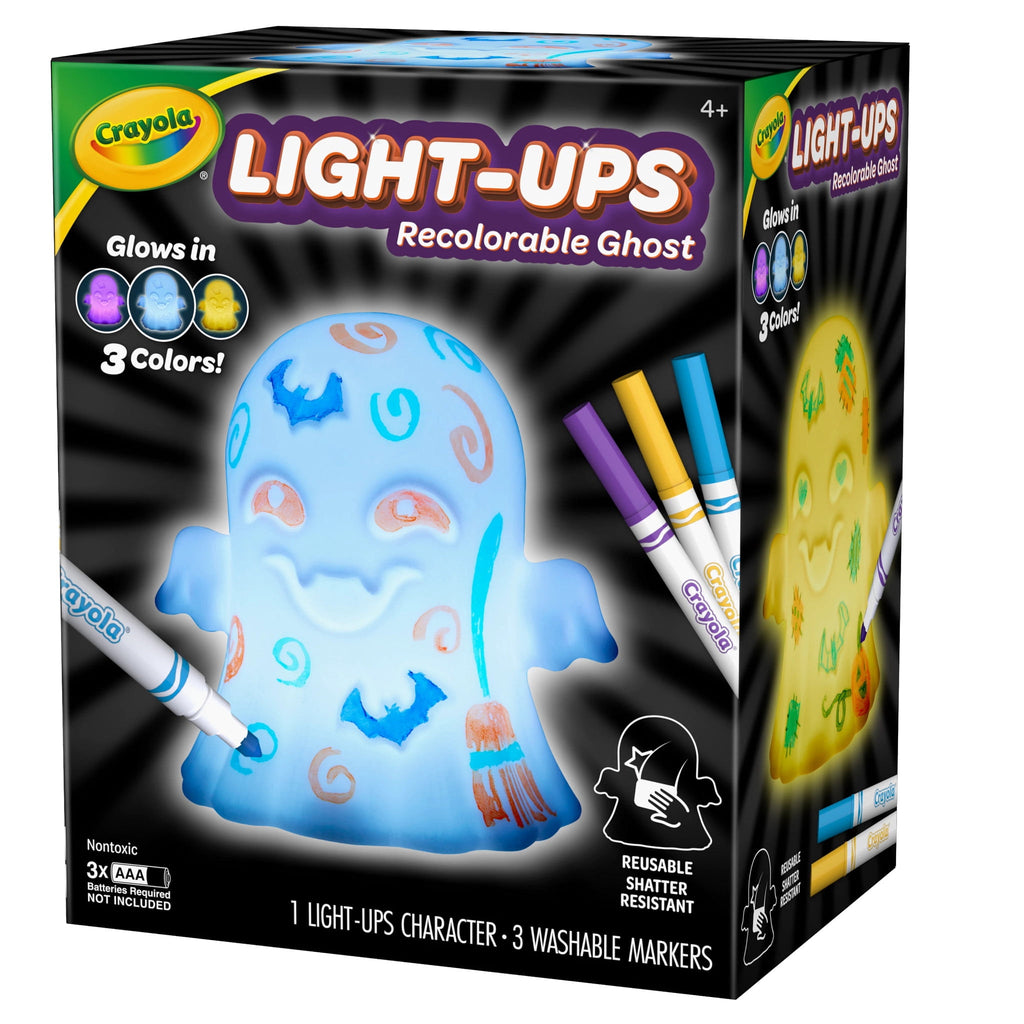 Crayola Light-Ups - Ghost, Light Up Toy Ghost, Reusable Coloring Halloween Toy, Cute Halloween Ghost Decor, Glow In The Dark