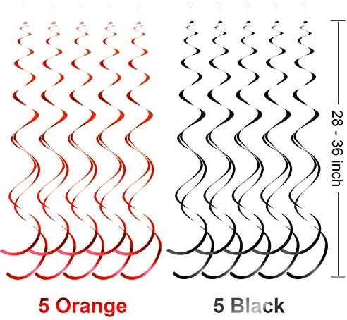 50 Piece Halloween Ceiling Decorations Hanging Swirls Witch Bat Boo Pumpkin and Spider