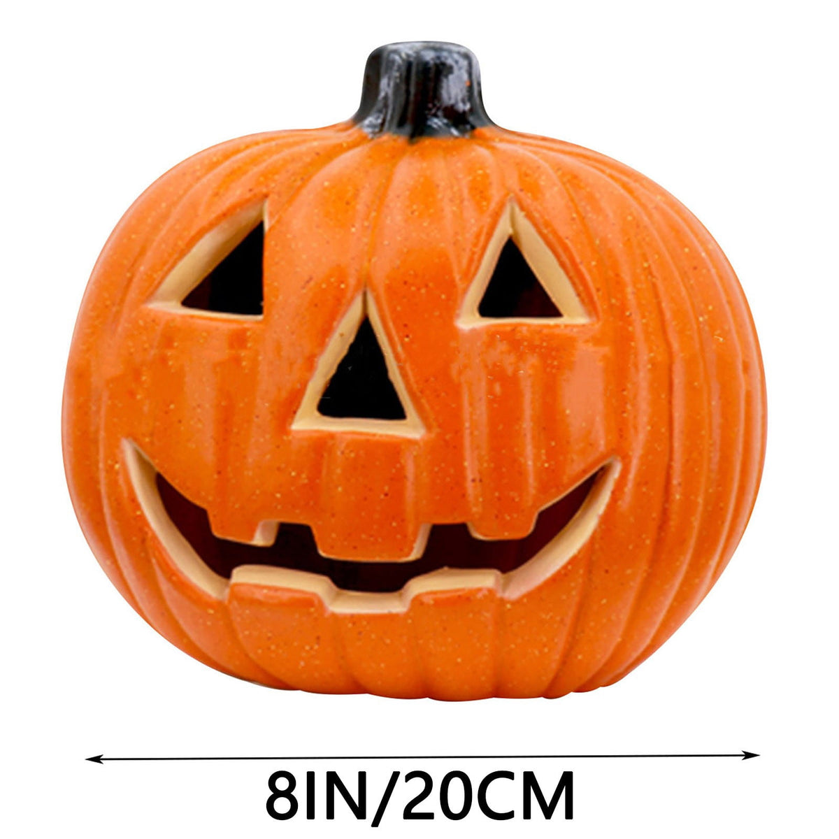 SRUILUO Halloween Light up Jack-O-Lantern, Fall Thanksgiving Pumpkin Light Decorations, Pumpkin Prop with LED Light, Halloween Tabletop Decorations Props for Indoor Outdoor Decor (No Battery)