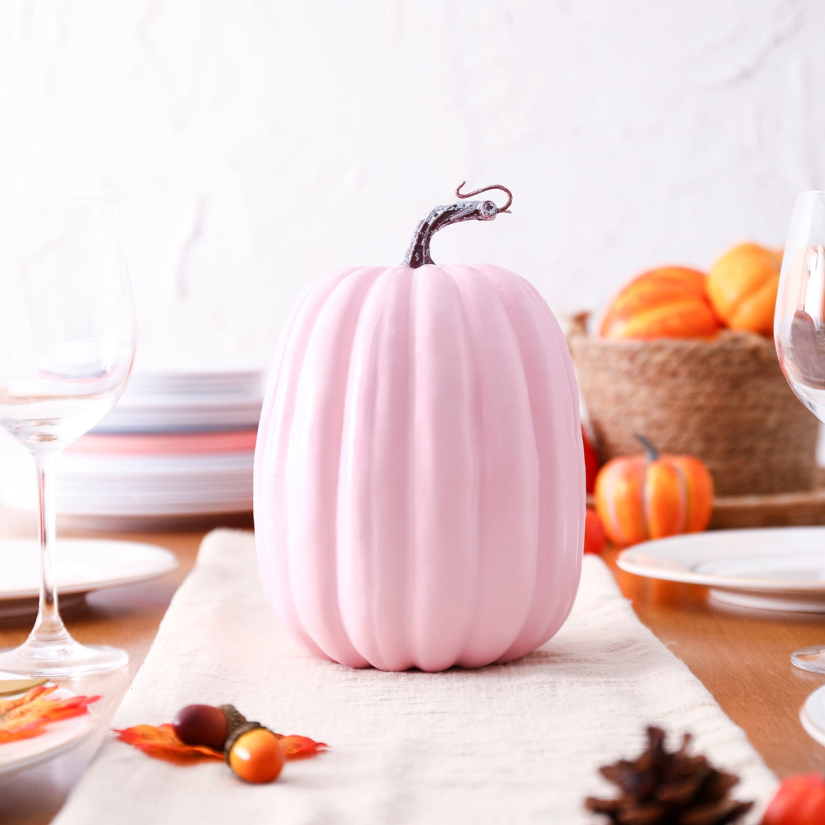 RUINIXCW 8 Inch Large Artificial Pumpkins Fall Decorations Thanksgiving Halloween Pumpkins Giant Fake Pumpkins Foam Pumpkins Autumn Harvest Home Decor