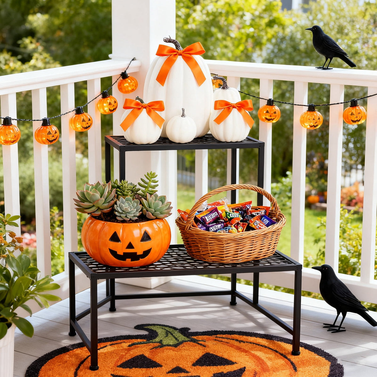 YOYTOO 7 Pcs Artificial Fake Pumpkins Fall Decoration, 4 Sizes, DIY Foam Pumpkins for Halloween Autumn Harvest Thanksgiving Table top House Dining Table Party Decoration (Orange)
