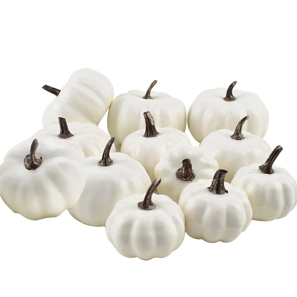 7 Pcs Assorted Size Artificial Pumpkin Set, Realistic Foam Pumpkin Decorations for Halloween Fall Harvest Decor, Thanksgiving Table Decor Centerpiece, Farmhouse Seasonal Home Decor and Party Display