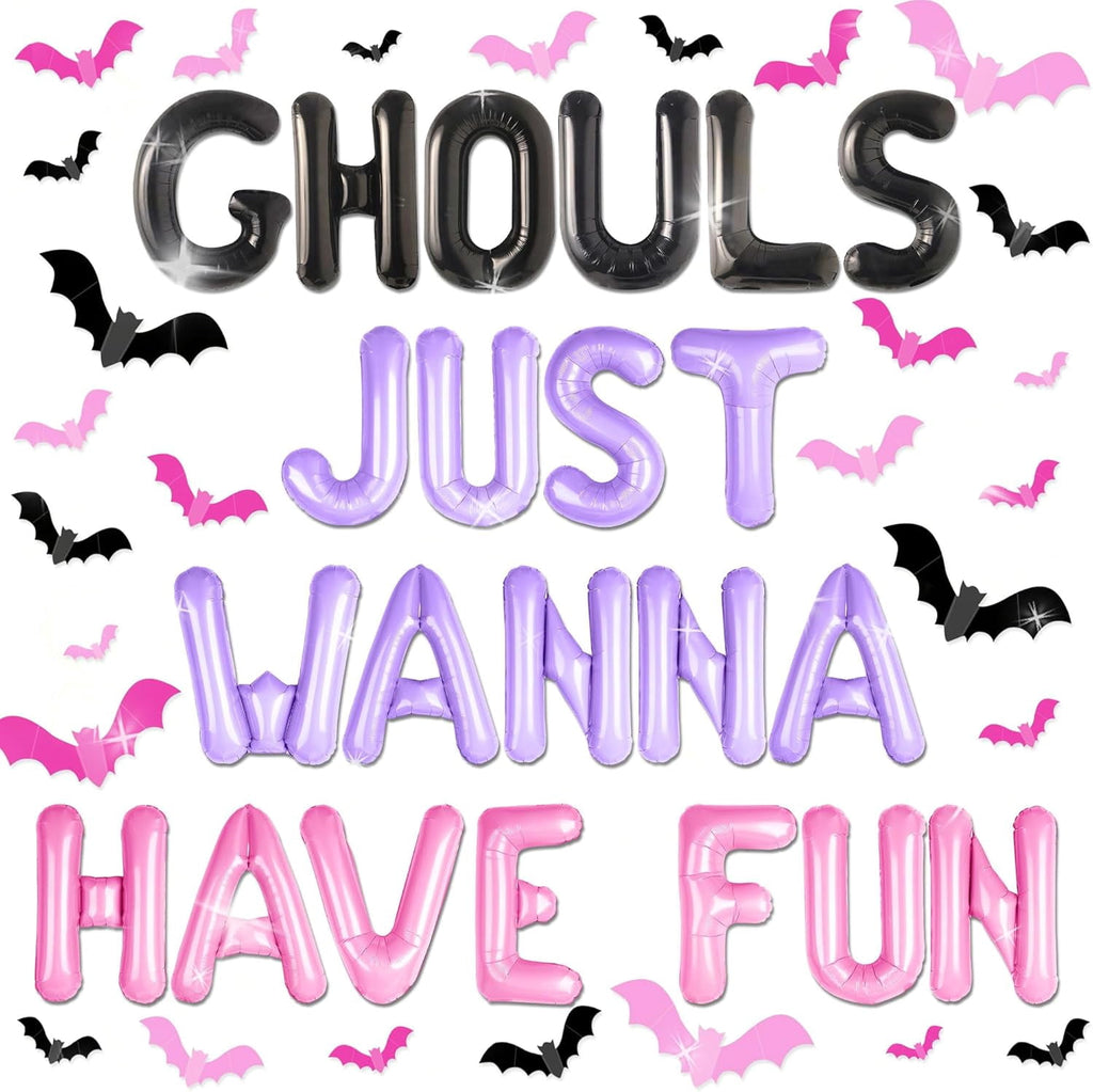 Halloween Bat Letter Balloon Decoration Set - Wall Party Scene Arrangement Combination Accessories