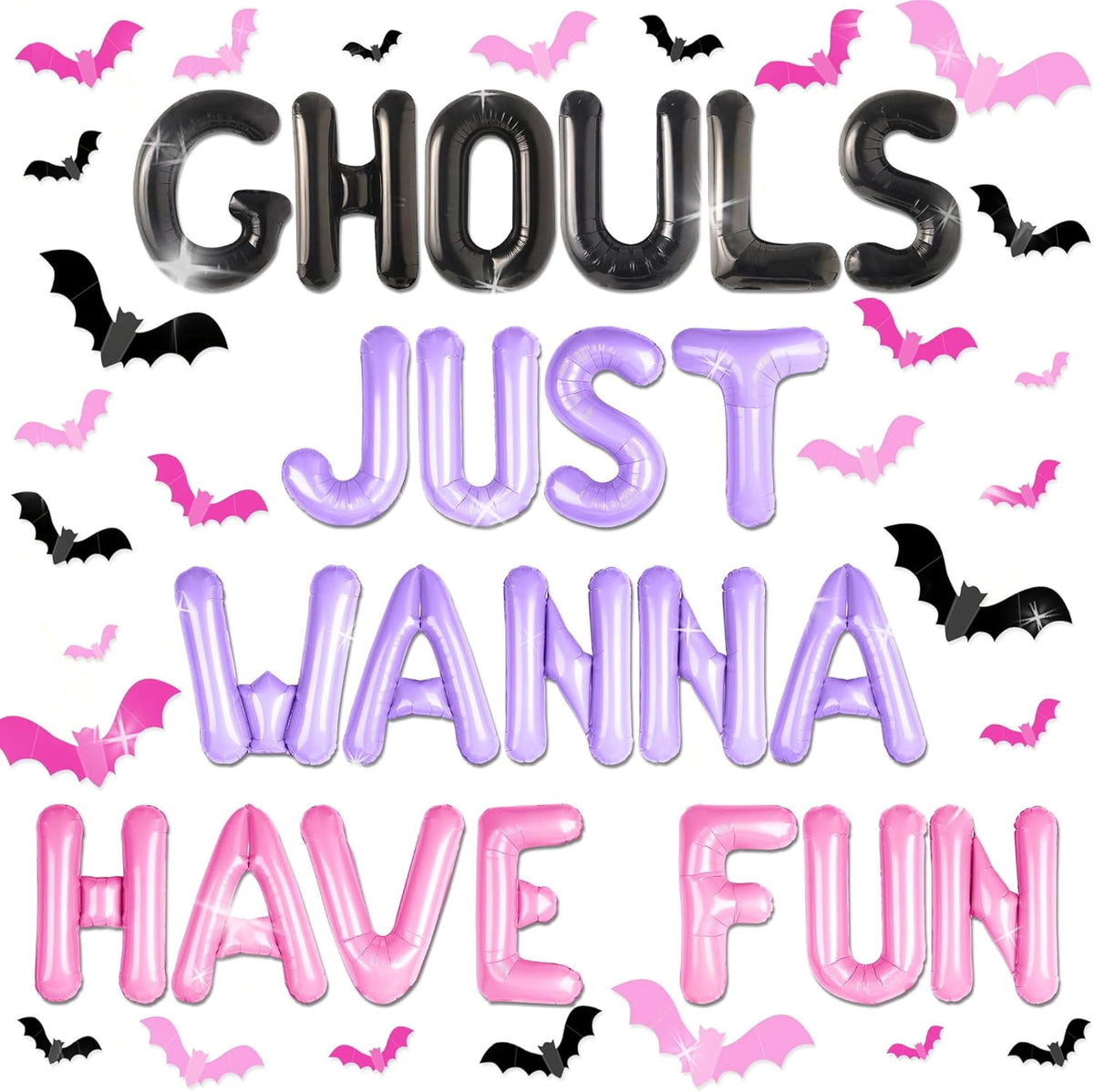 Halloween Bat Letter Balloon Decoration Set - Wall Party Scene Arrangement Combination Accessories