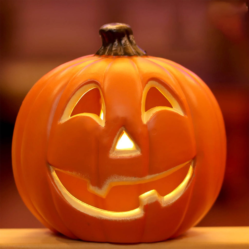 KMMYS Halloween Pumpkin Lantern, LED Light, Realistic Decoration, Versatile Halloween Prop, Perfect for Home Decor and Photography, Halloween Pumpkin Blow Molded Lantern
