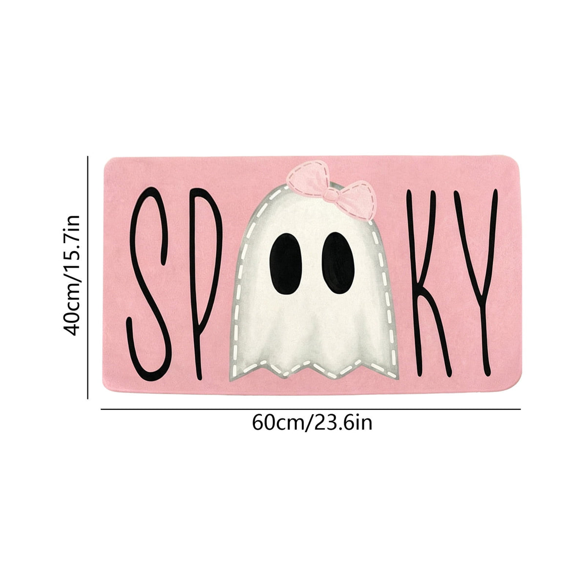 Pink Halloween Decor Ghost Candy Bowl Figurine with Bow and Scalloped Holder for Indoor Tabletop Decor and Party Favor Display