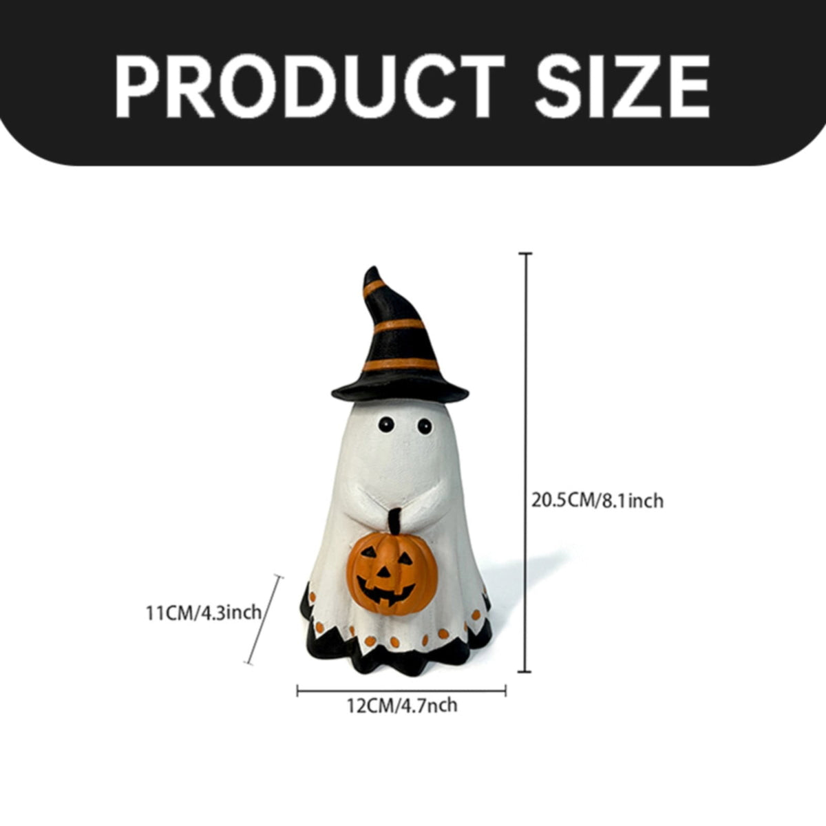Halloween Pumpkin Ornament Clearance Halloween Ornament Ceramic White Figurines Resin Halloween Ornaments Halloween Sculpture Decor for Bedroom Living Room