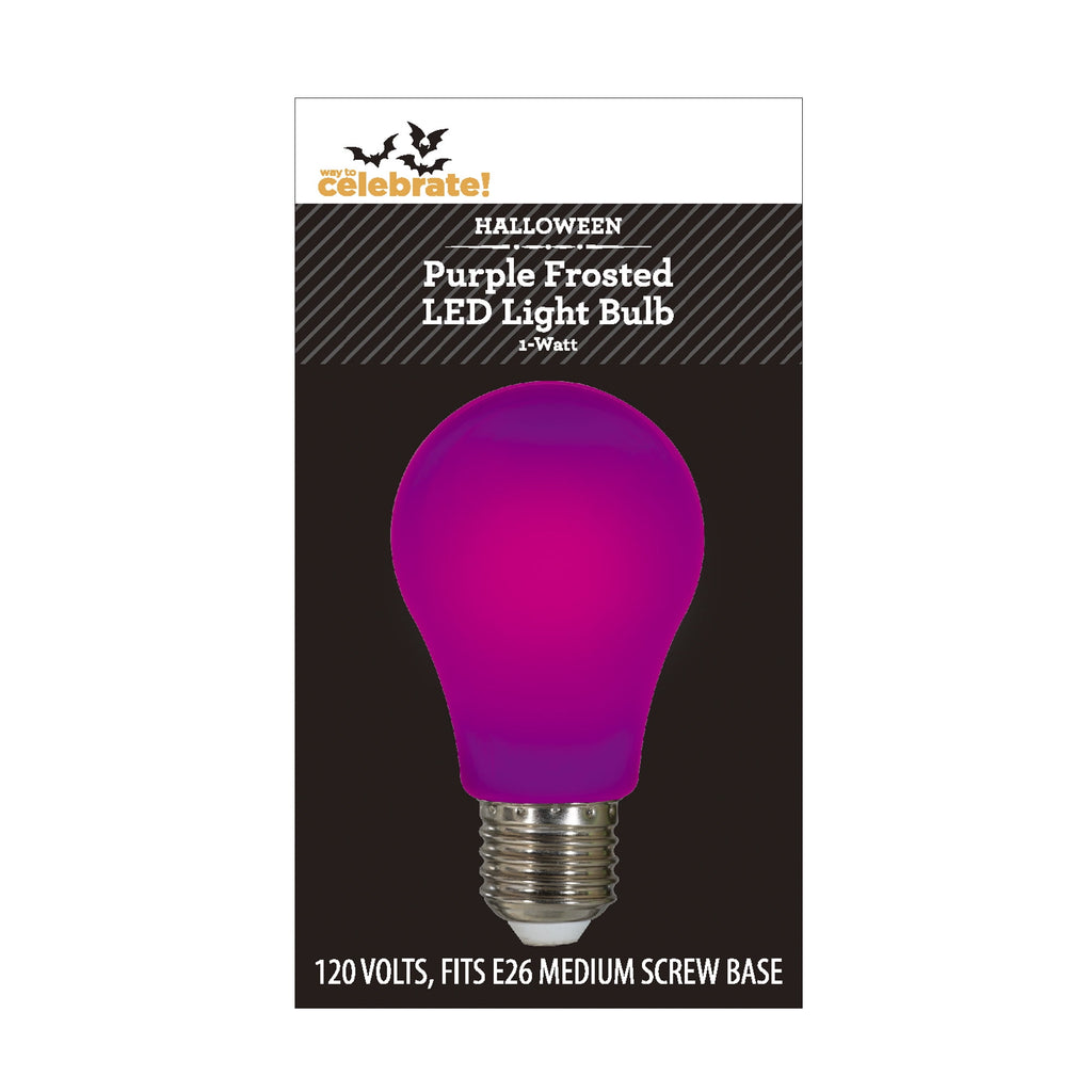 (8 pack) Halloween Purple LED Light Bulb, 1 Watt, by Way To Celebrate