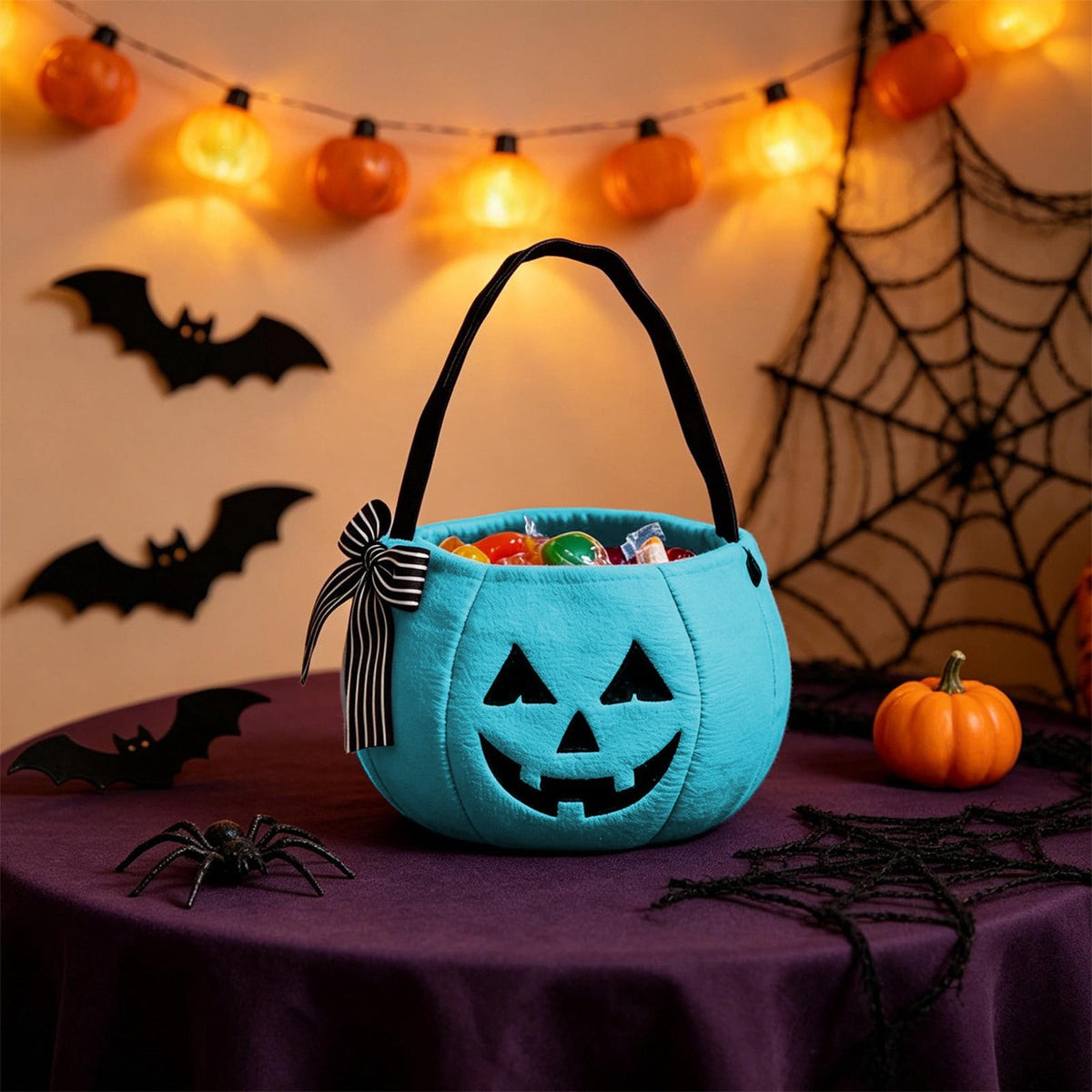 SCNOR Friendly Ghost Statue with Pumpkin Candy Bowl, 11.8 Inch Halloween Decoration for Outdoor Porch, Yard, Patio & Indoor