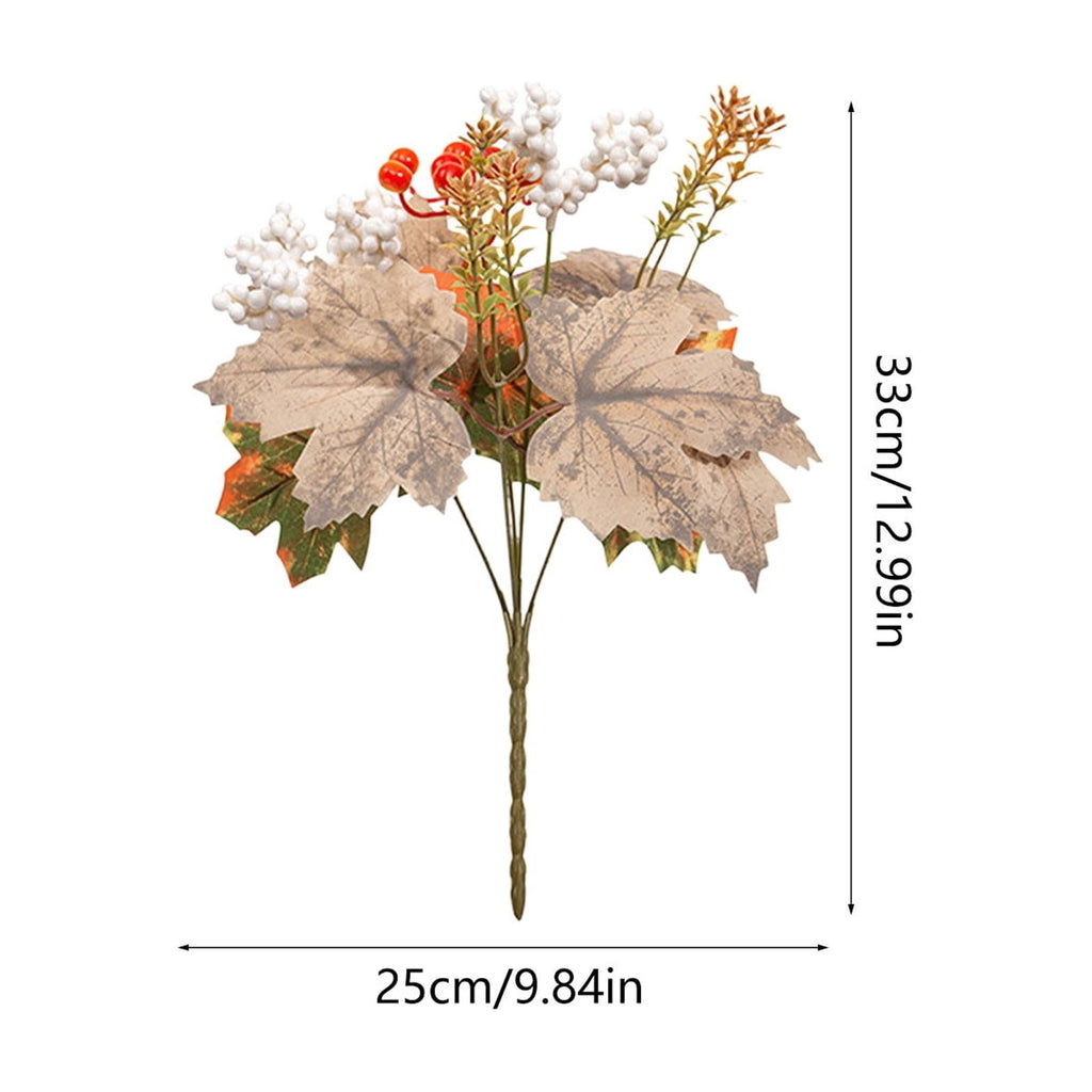 Fall Maple Leaf Front Door Wreath, Multicolor Plastic Seasonal Wreath for Halloween Thanksgiving Christmas Indoor Wall Fireplace Home Decor, 9.84 Inch