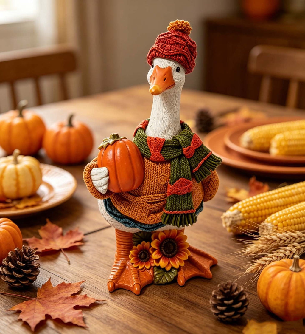 Fall Decorations for Home, 7.9in Lighted Halloween Scarecrow Dog Figurine, Resin Thanksgiving Halloween Garden Dogs Figurines for Autumn Harvest Porch Yard Garden Decor