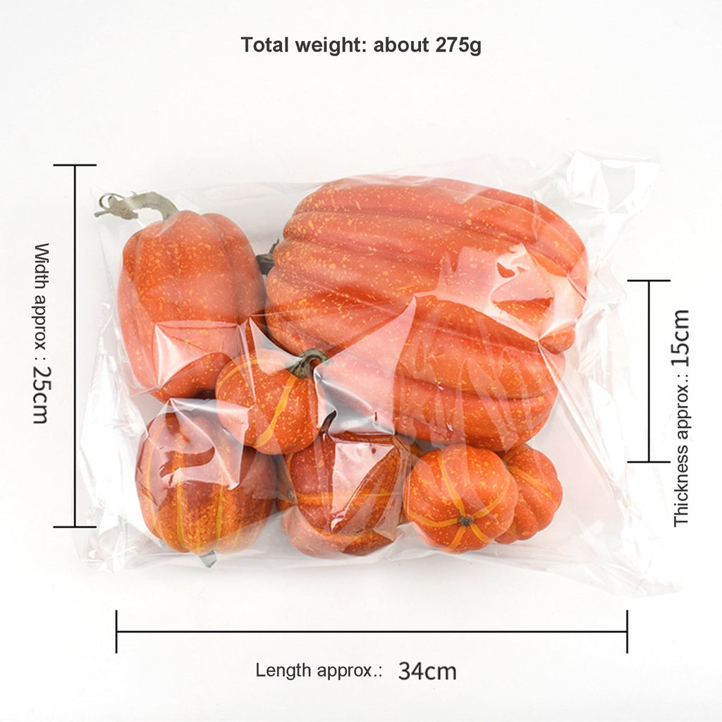 Xsylife 7Pcs Assorted Sizes Pumpkin Model Artificial Craft Fall Harvest Thanksgiving Decoration