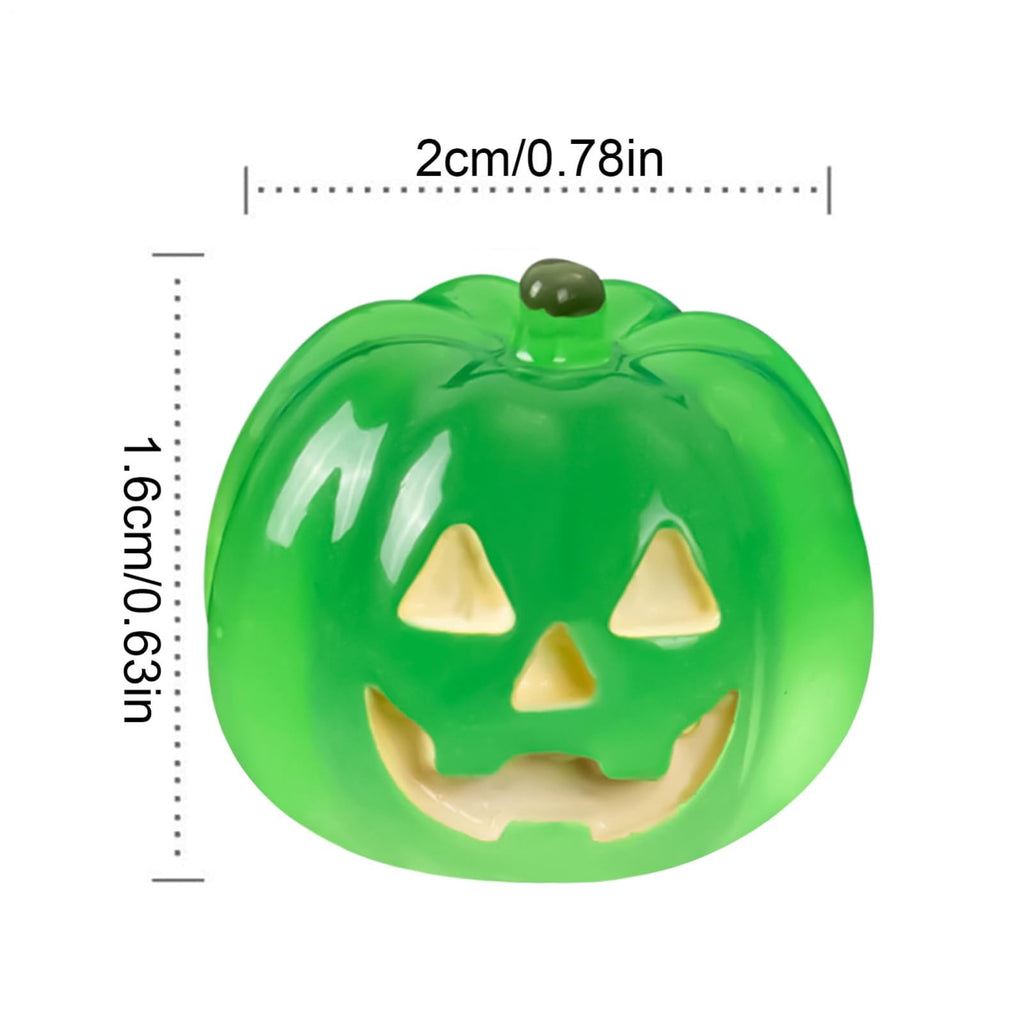 PPKVUFD 1Pc Luminous Resin Pumpkins for Decorating Fall Halloween Miniature Pumpkin Artificial Mini Pumpkins Decoration for Fall Halloween Party Gifts Home Cake Decoration Craft DIY Halloween Decor