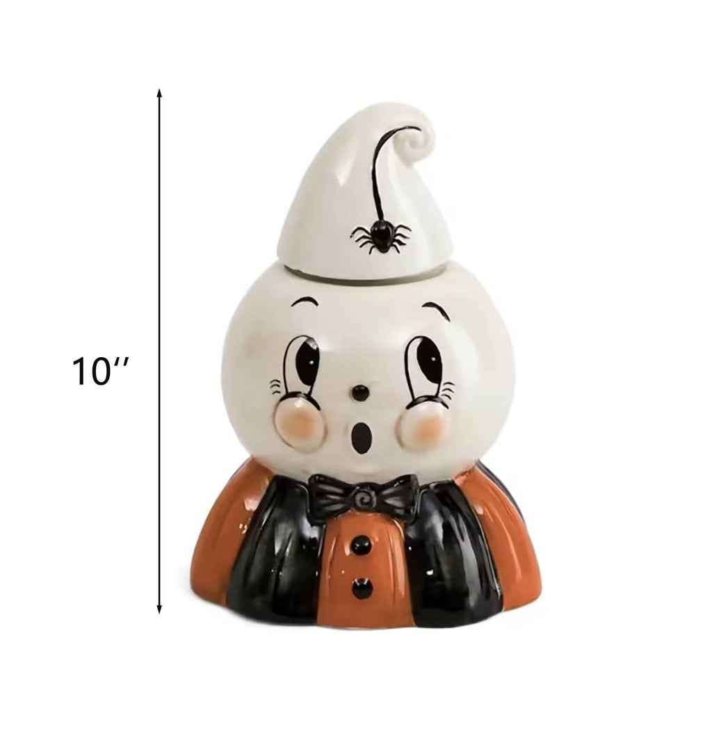 2026 Halloween Kooky Spook Ghost Figural Canister Cookie Jar,Halloween ghost canister