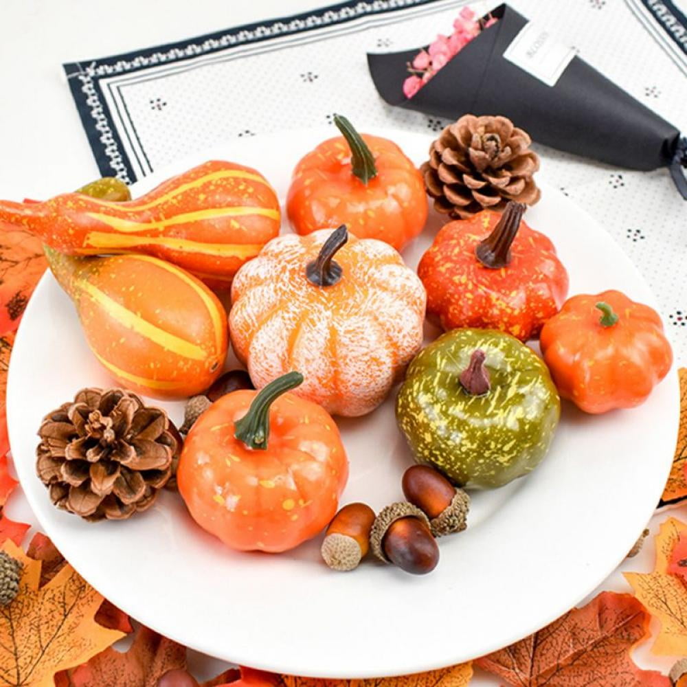 Artificial Pumpkins for Decoration, 50PCS Mini Pumpkin for Fall Garland Thanksgiving Decorations