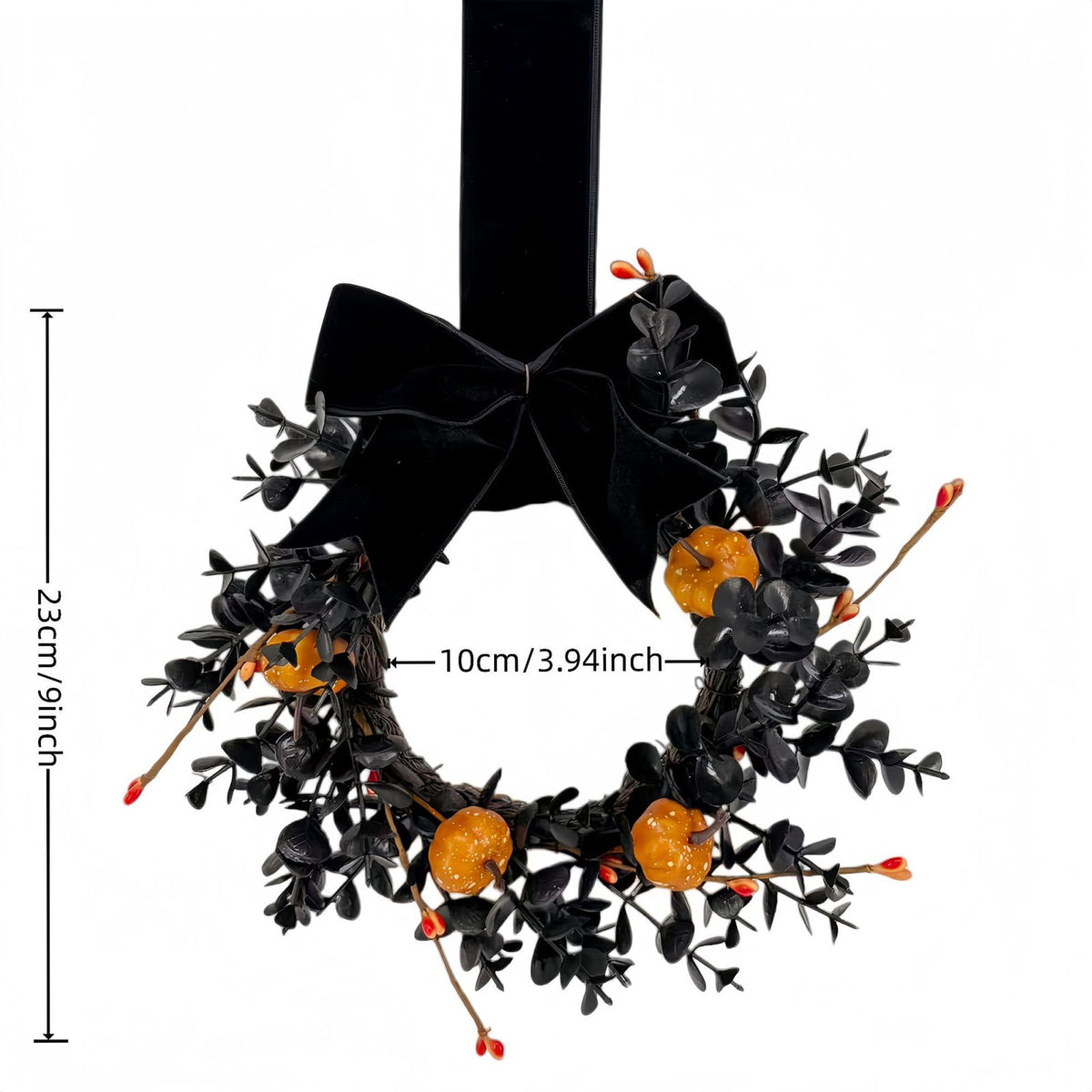 Fall Candle Ring,Artificial Maple Leaves Pumpkins Decorative Wreaths,Berry Wreath for Pillar Candle Holder,Candle Ring for Halloween Centerpieces and Farmhouse Table Decor,7.48 inch(Pink)
