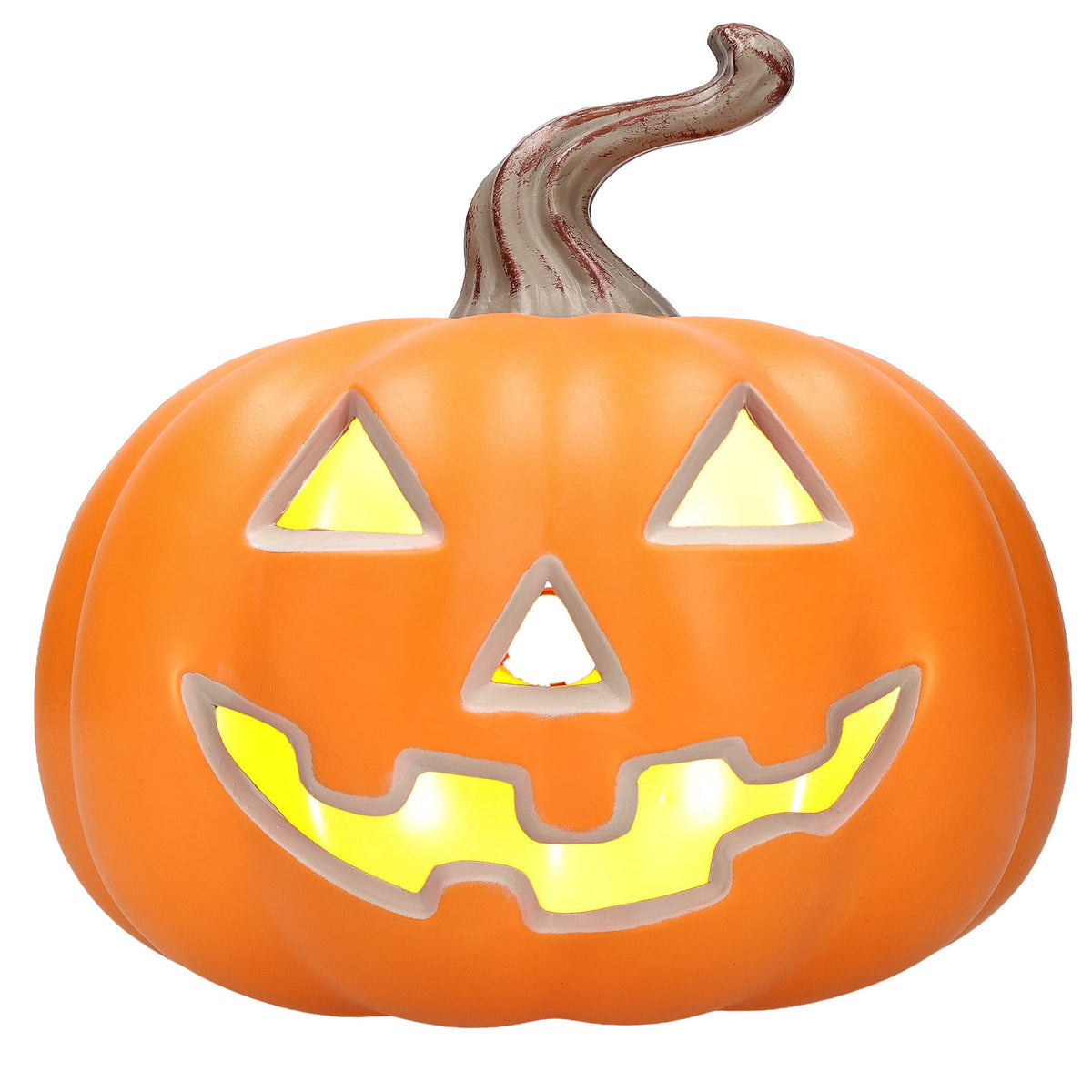 Light-Up Jack-o'-Lantern Decoration, Orange, 9", Halloween by Way To Celebrate