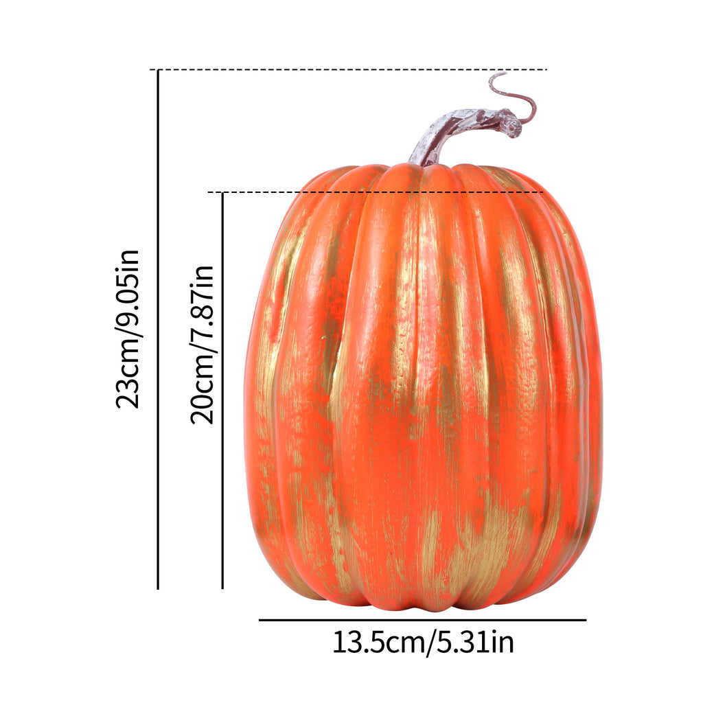 RUINIXCW 8 Inch Large Artificial Pumpkins Fall Decorations Thanksgiving Halloween Pumpkins Giant Fake Pumpkins Foam Pumpkins Autumn Harvest Home Decor
