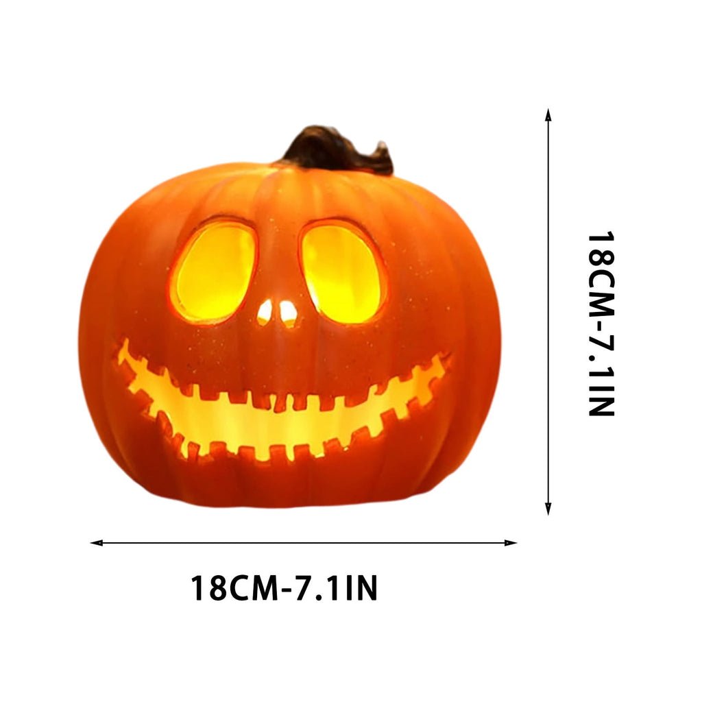 Large LED Lighted Pumpkin Decoration for Outdoor Yard Porch Home, Plastic Halloween Pumpkin with Bright Illumination, Ideal for Storefronts, Malls, and Holiday Displays