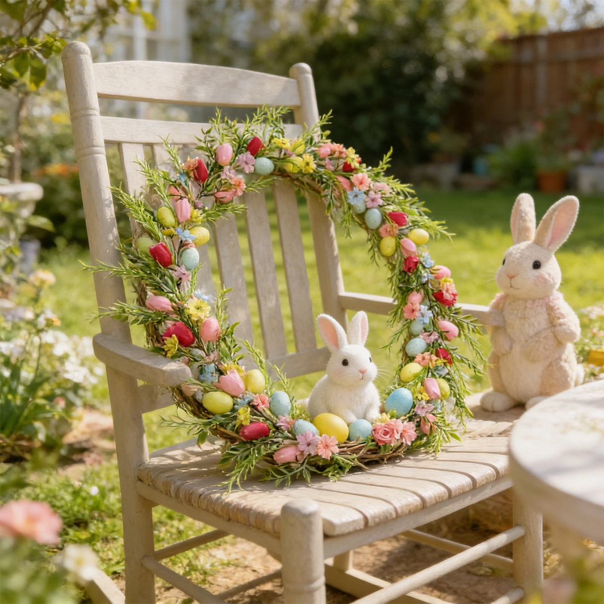 yulier Artificial Garland 70.86 inch Spring Garland with Flowers, Faux Vines Floral Hanging Garland for Holiday Wedding Spring Home Party Window Door Fireplace Table Indoor Outdoor Decor