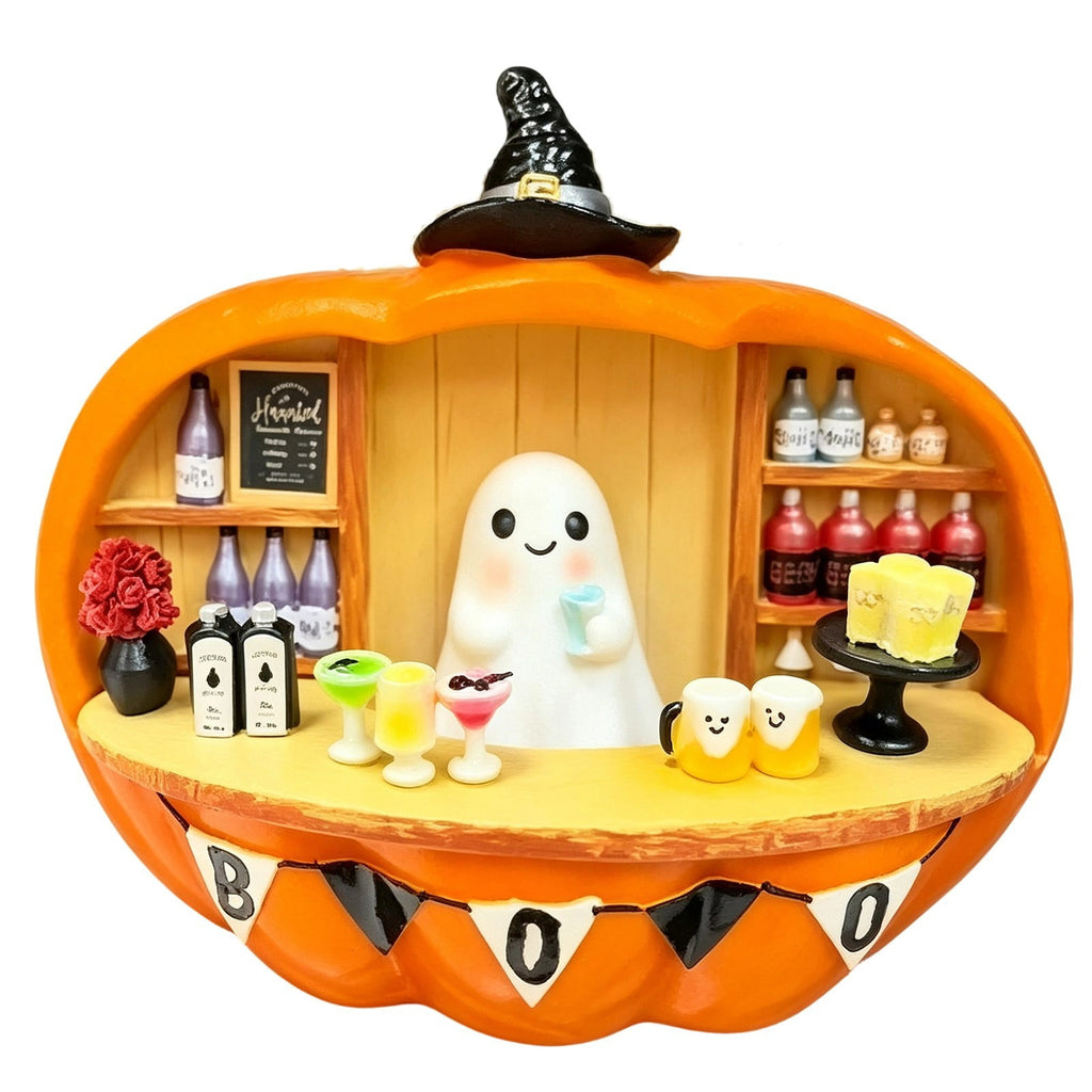 2026 New Halloween Mossy Tree Witch With Crow Light Up 7" Resin Figurine Rave Mantel Shelf Party Decorations