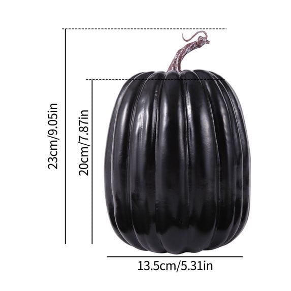 CQHVKQ 8 Inch Large Artificial Pumpkin Fall Decorations, Realistic Fake Harvest Pumpkin, Orange Gold Decorative Pumpkins for Table Centerpieces, Fall, Thanksgiving & Halloween DIY