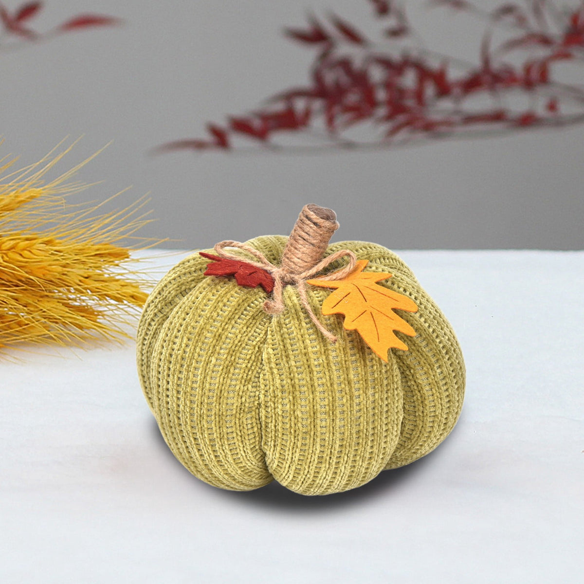 Taotanxi Fall Mini Crochet Pumpkins Seasonal Knit Decorative Pumpkins for Crafts Rustic Decor Farmhouse Decorative Fall Thanksgiving Centerpiece Table Decorations for Mantel Kitchen Gift