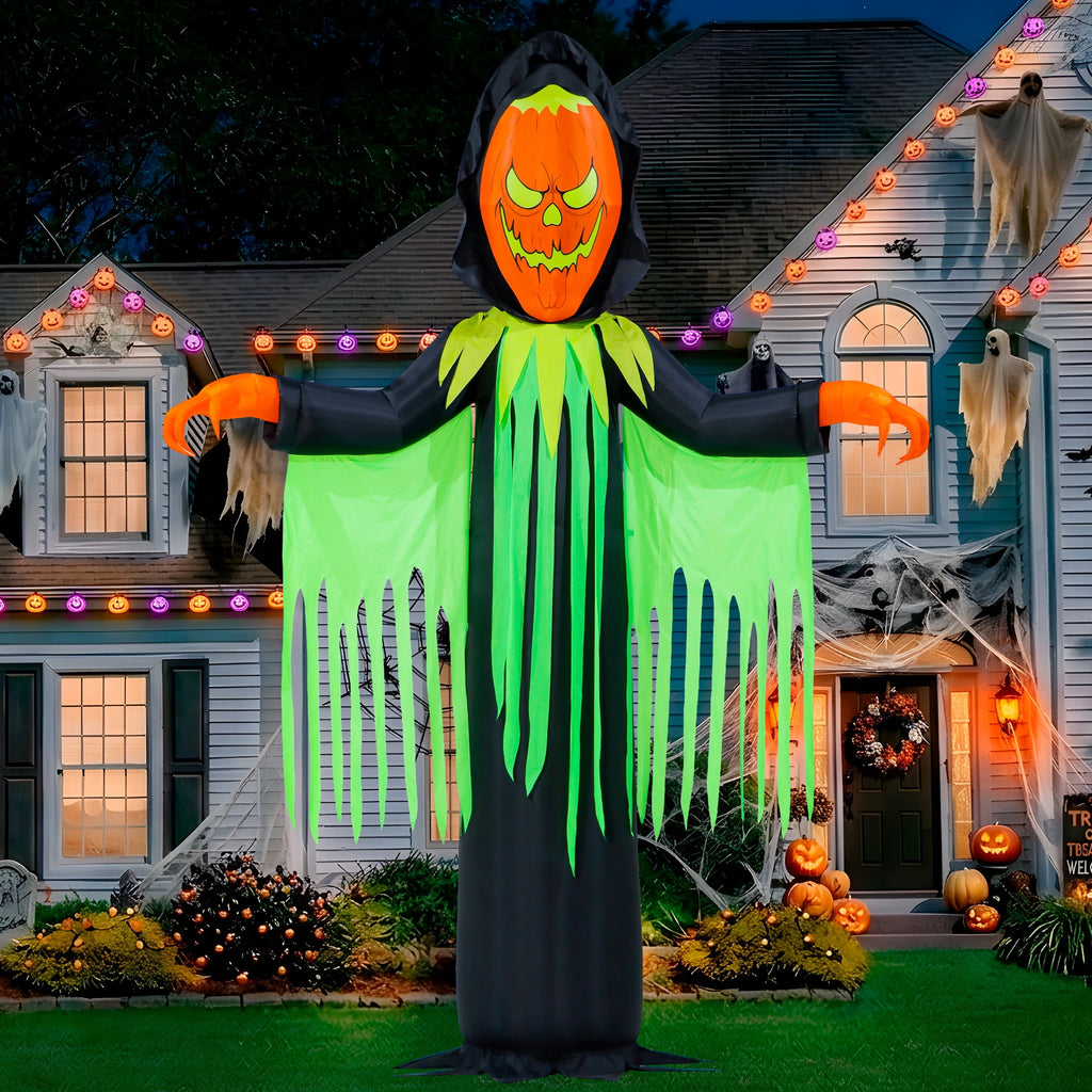 20 ft LED Inferno Pumpkin Reaper Halloween Inflatable