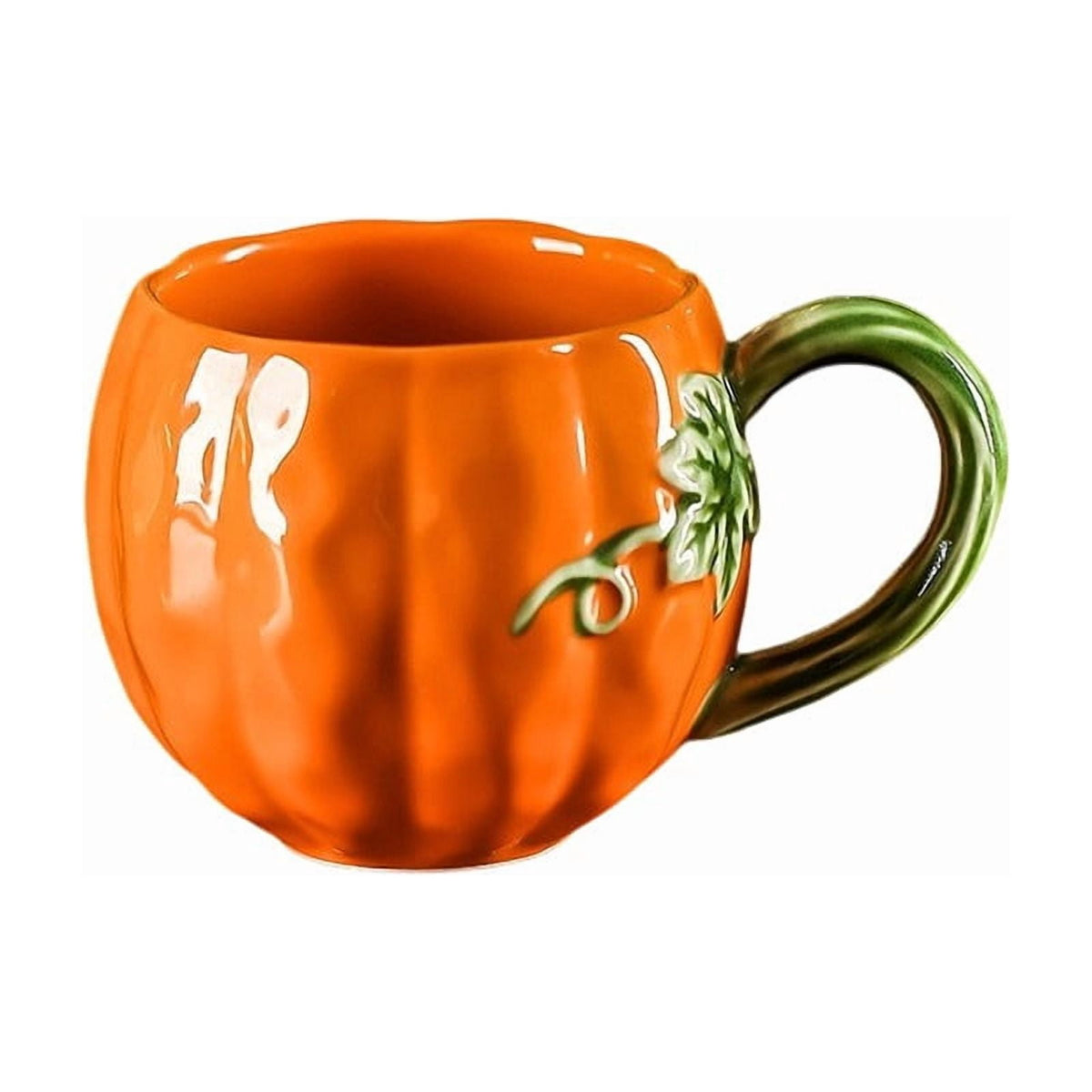 Cute Pumpkin Handmade Ceramic Mug with Dust Lid, Thanksgiving Halloween Coffee Cup for Office, Creative Water Cup Holiday Gift for Friends Family Coworkers Kitchen Home Decor
