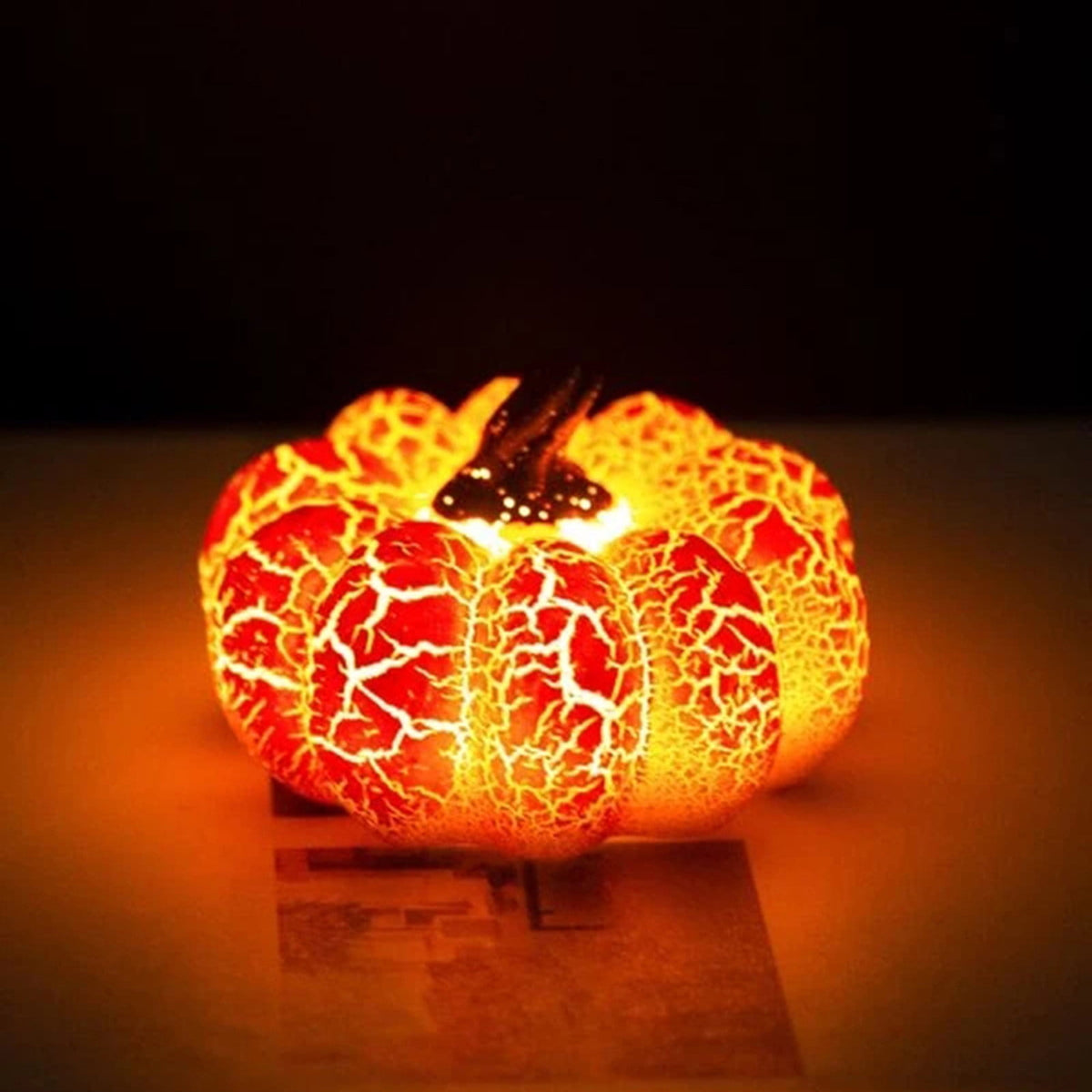Taicans Glass LED Pumpkins Light with Timer for Halloween Pumpkin Decorations Fall and Thanksgiving Decor