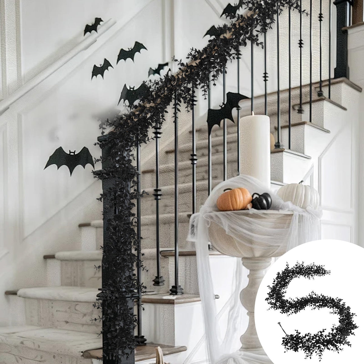 yulier Artificial Garland 70.86 inch Spring Garland with Flowers, Faux Vines Floral Hanging Garland for Holiday Wedding Spring Home Party Window Door Fireplace Table Indoor Outdoor Decor